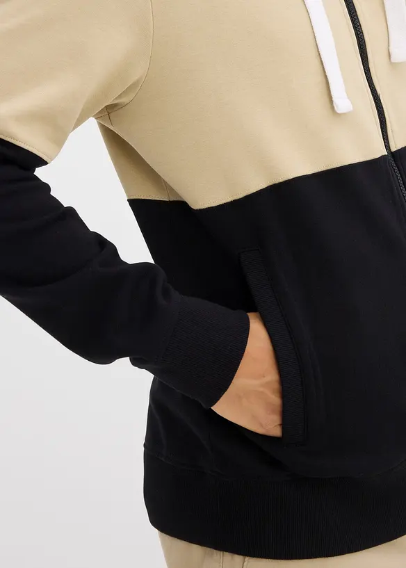 Sweatvest met capuchon van biologisch katoen, bonprix