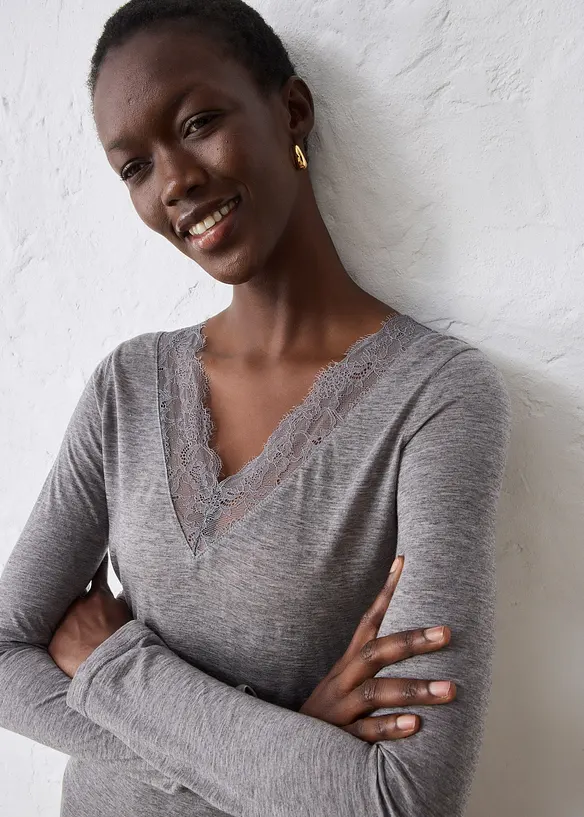 Shirt met wol, bonprix