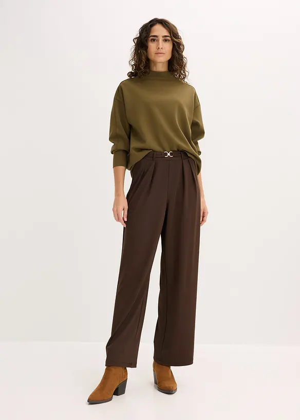 Oversized sweater van zachte scuba, bonprix