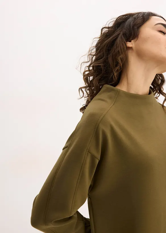 Oversized sweater van zachte scuba, bonprix