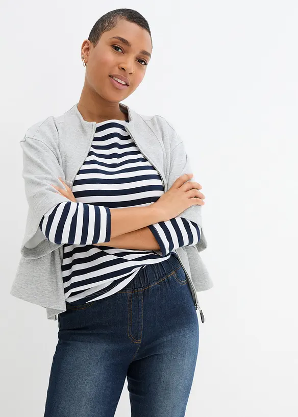Slim fit jeans van katoen, mid waist, bonprix