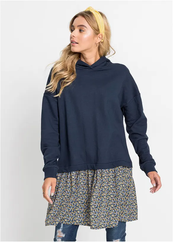 Sweatjurk in 2-in-1-look, bonprix