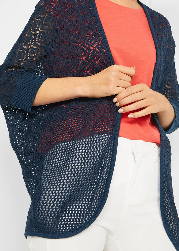 Lang ajour vest, bonprix