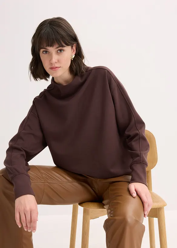 Oversized sweater van zachte scuba, bonprix