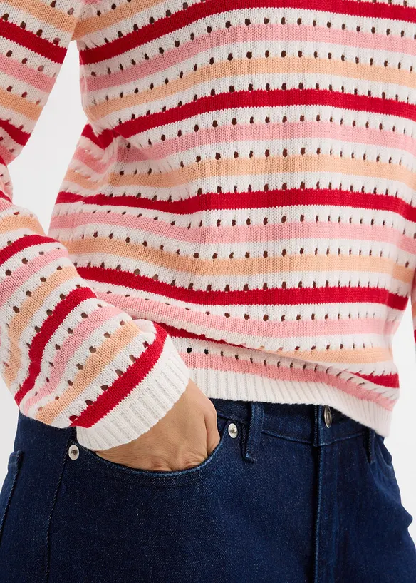 Geribd shirt gestreept, bonprix