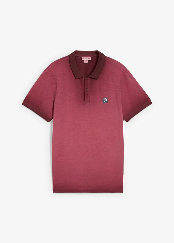 Piqué poloshirt in washed out used look, bonprix