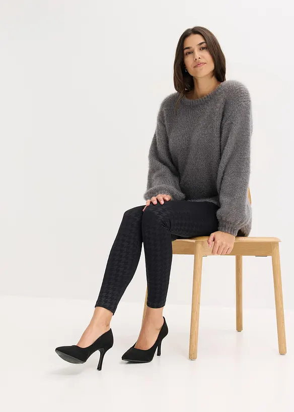 Naadloze thermo legging met zachte binnenkant en pied-de-poule, bonprix
