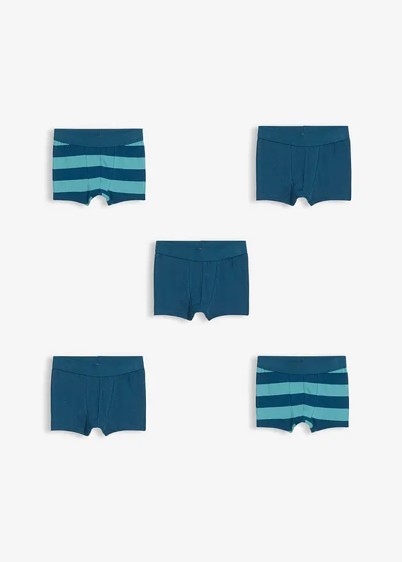Boxershort met biologisch katoen (set van 5), bonprix