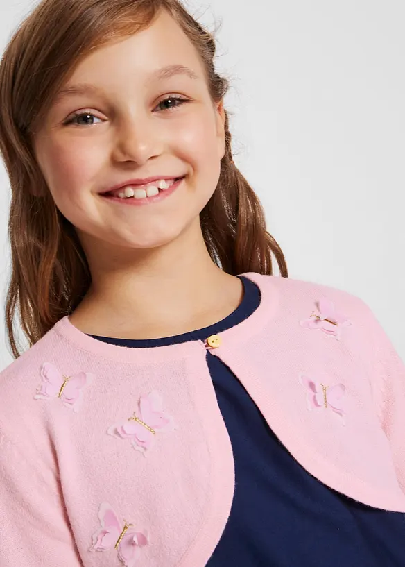 Gebreide bolero met vlinderapplicaties, bonprix