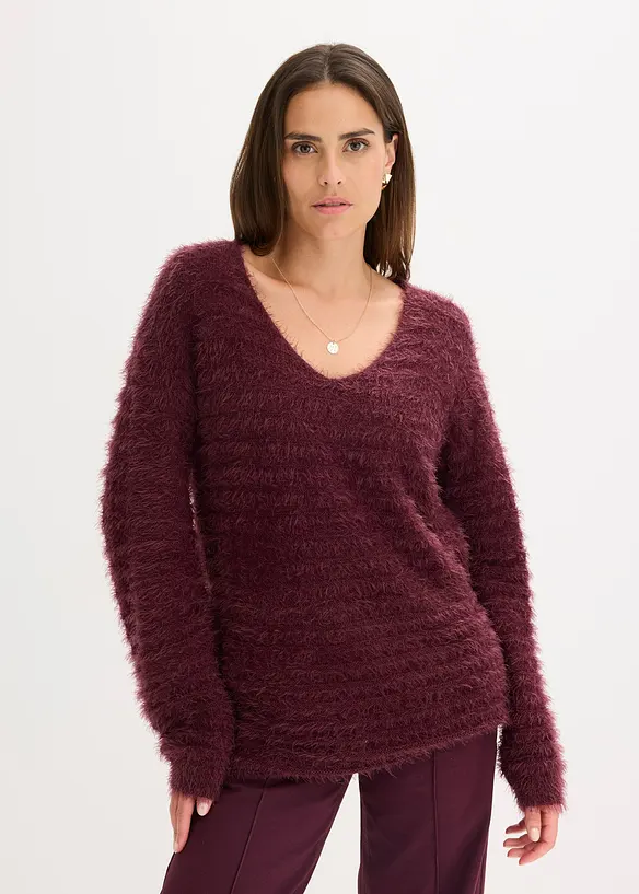 Lange fluffy trui, bonprix