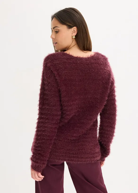 Lange fluffy trui, bonprix
