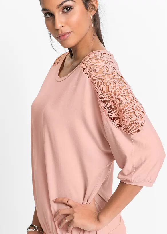 Oversized shirt in een viscosemix, bonprix
