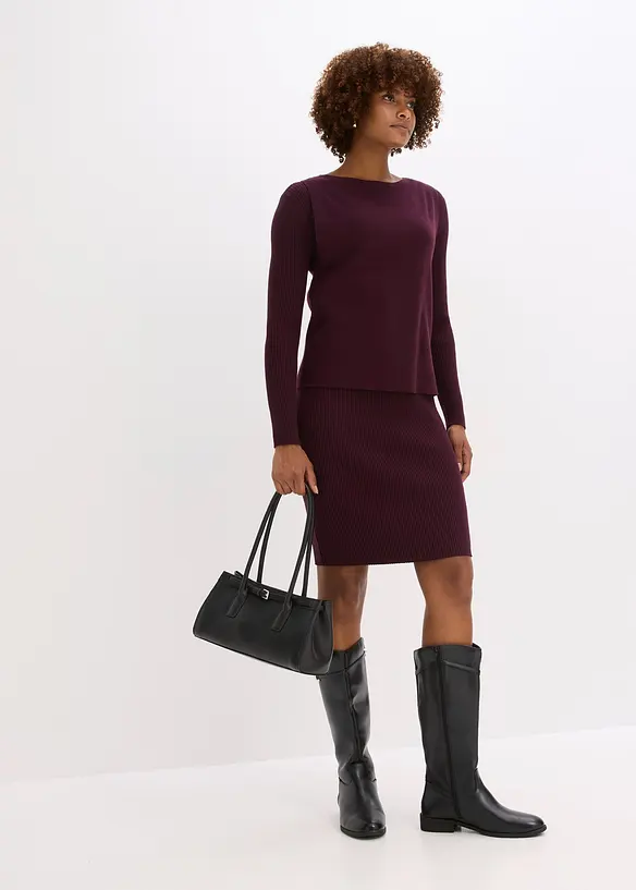 Gebreide jurk en spencer (2-dlg. set), bonprix