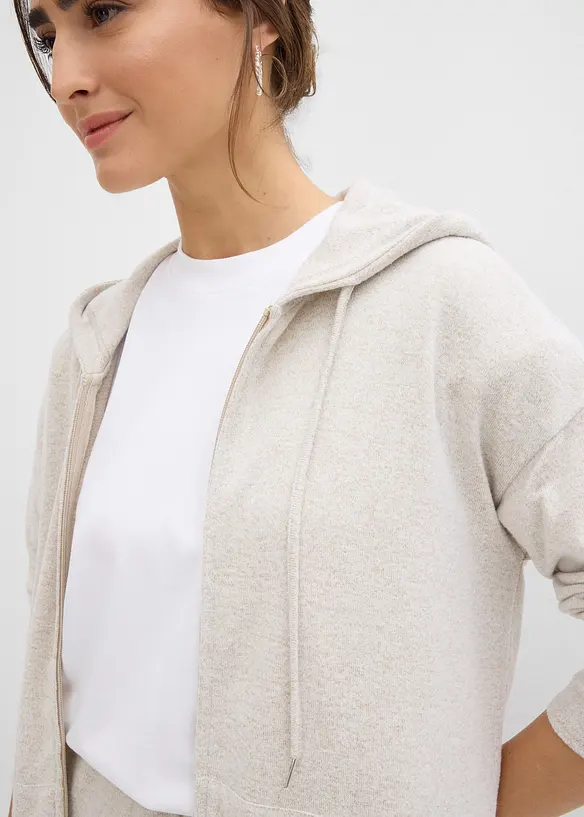 Fijngebreid vest van viscose, bonprix