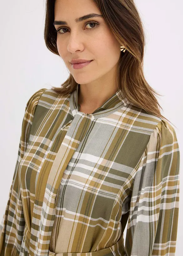 Midi jurk met strik, bonprix
