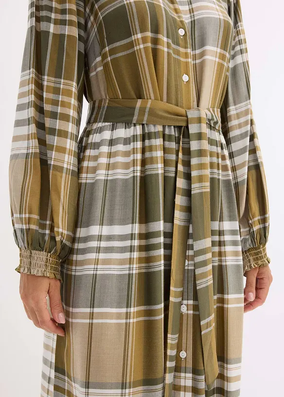 Midi jurk met strik, bonprix