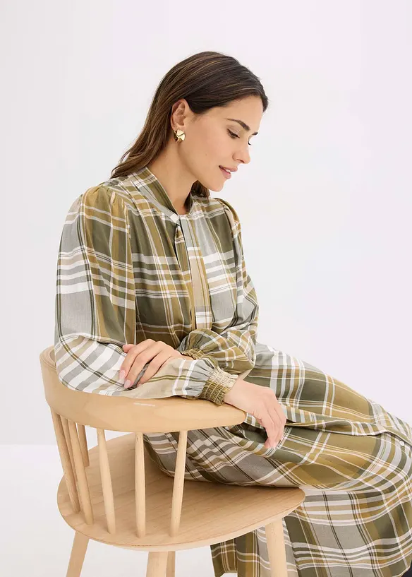 Midi jurk met strik, bonprix