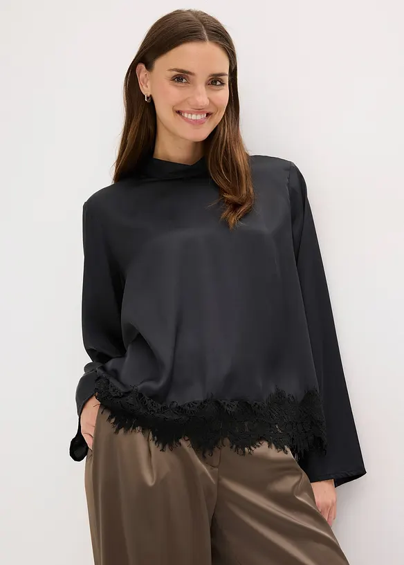 Blouse van soepel satijn, bonprix