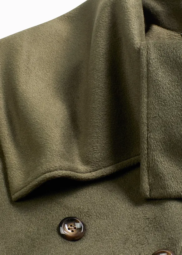 Jas in wollook met wijde kraag, bonprix