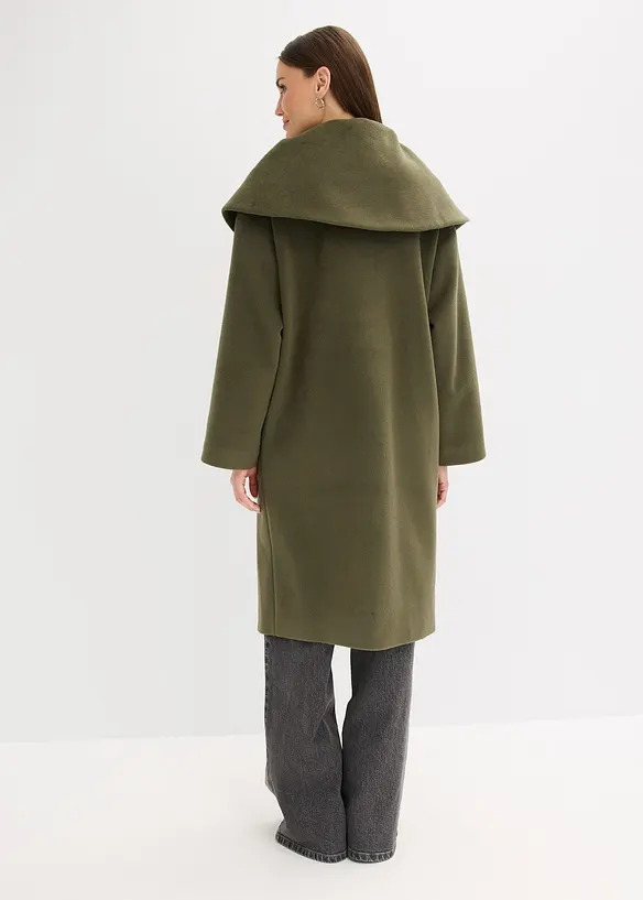 Jas in wollook met wijde kraag, bonprix
