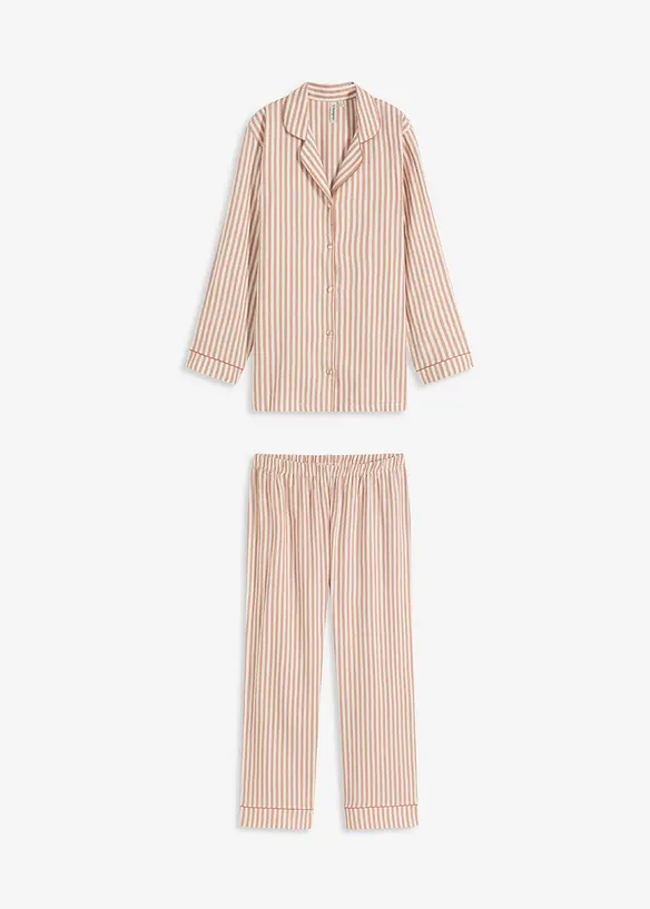 Geweven pyjama van flanel met cadeautasje (3-dlg. set), bonprix