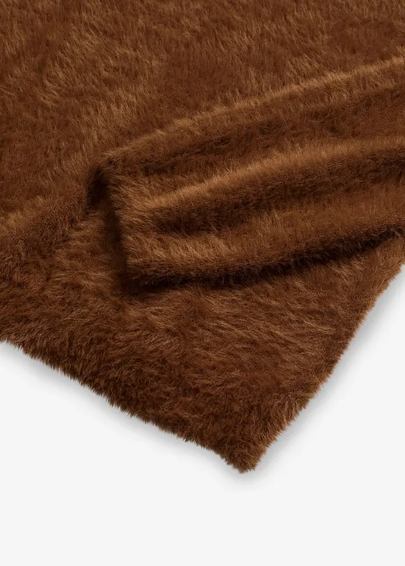 Trui in pluche look, bonprix