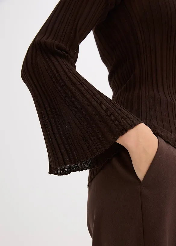 Semi-transparant gebreid shirt, bonprix