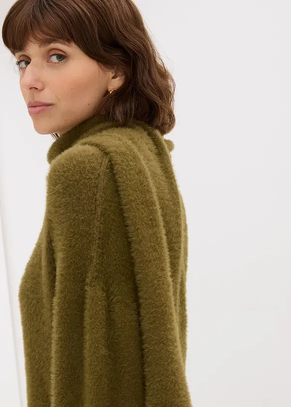 Oversized trui met sjaal, bonprix