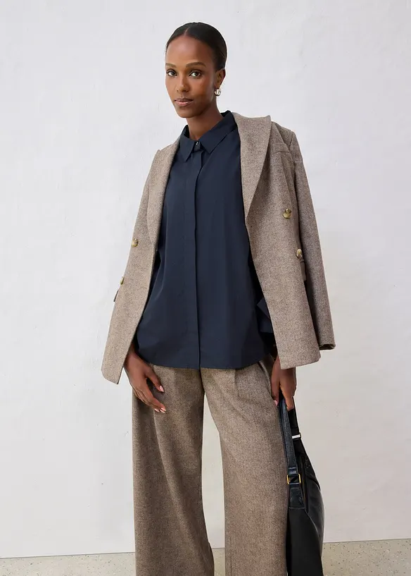 Blouse met zijde, bonprix