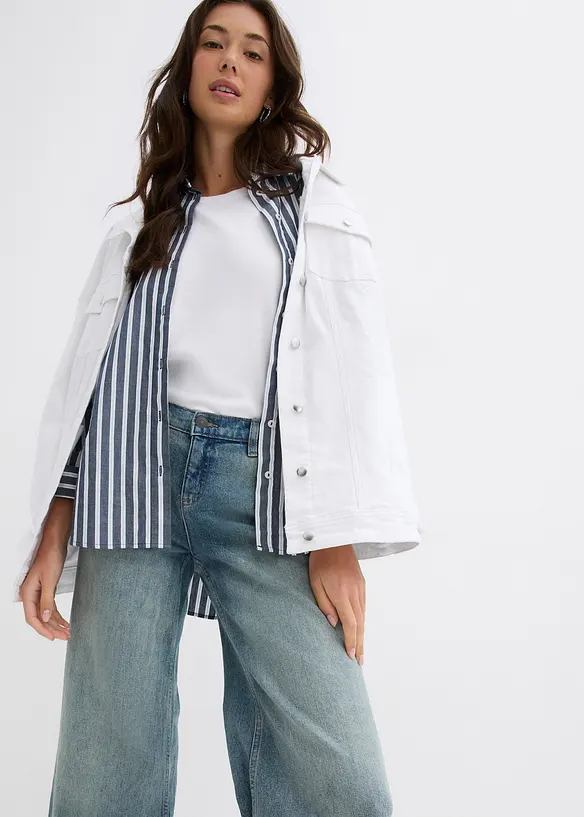 Wide leg jeans, mid waist, bonprix