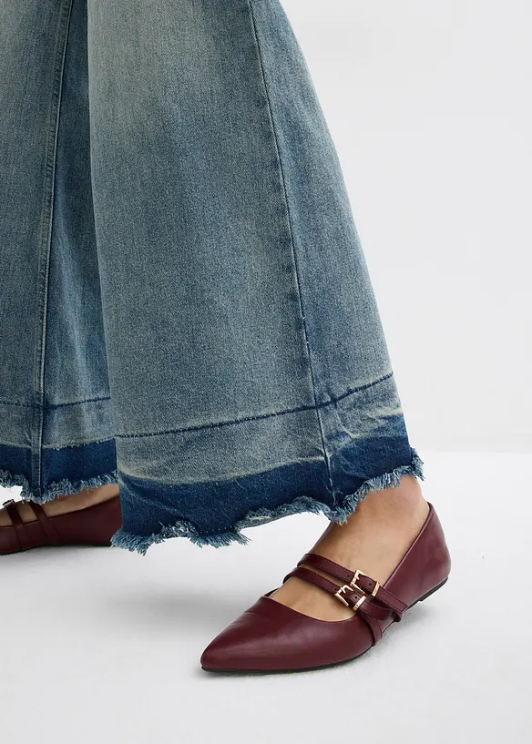 Wide leg jeans, mid waist, bonprix