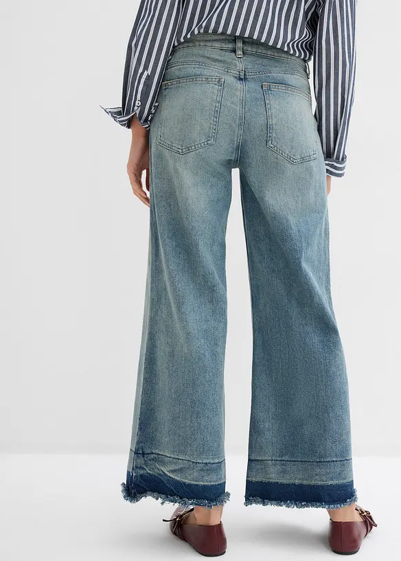 Wide leg jeans, mid waist, bonprix