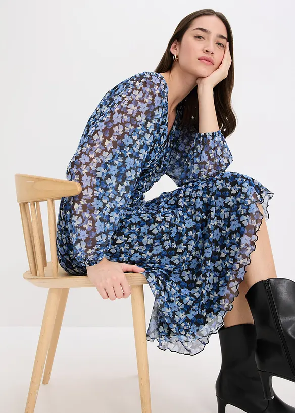 Midi jurk van mesh, bonprix