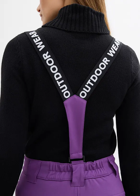 Waterafstotende skibroek van softshell met stretch, straight, bonprix
