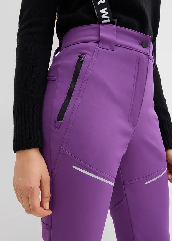 Waterafstotende skibroek van softshell met stretch, straight, bonprix