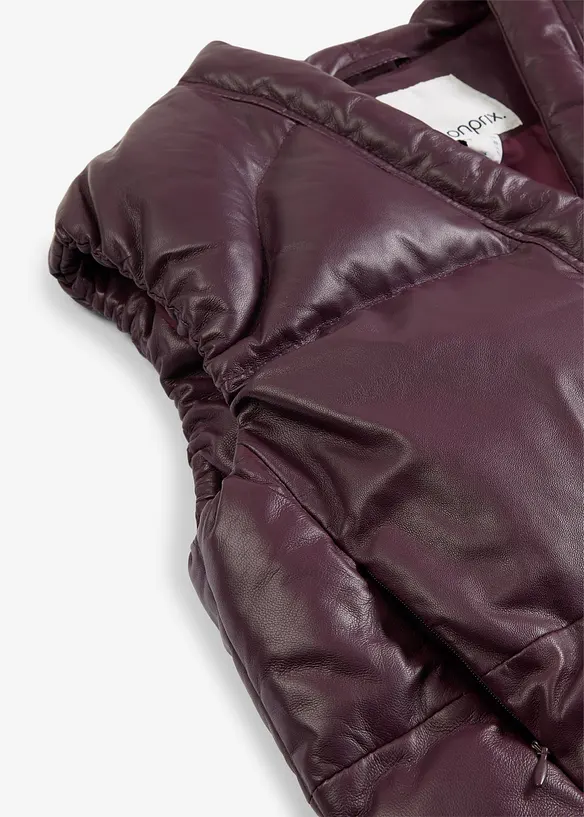 Leren bodywarmer van lamsnappa, bonprix