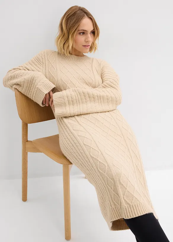 Gebreide midi jurk, bonprix