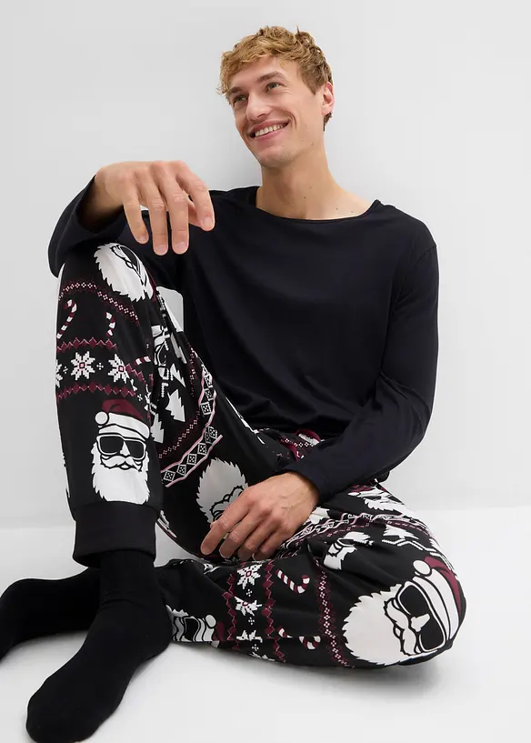 Pyjama van katoen met lange mouwen, bonprix