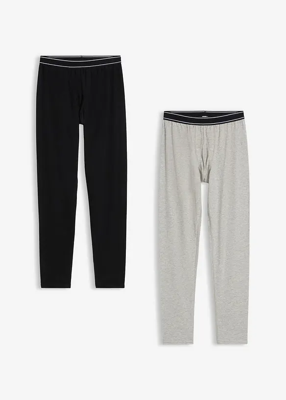 Lange onderbroek met zacht biologisch katoen (set van 2), bonprix