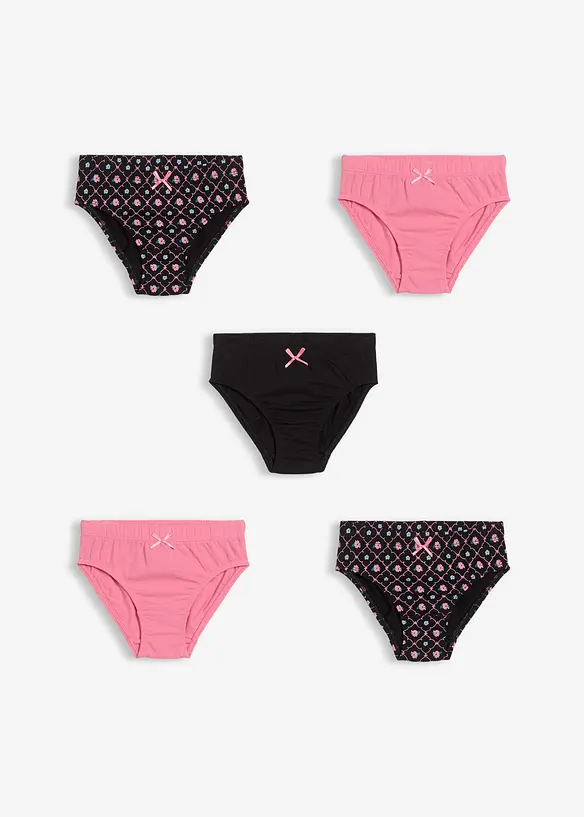 Slip met zacht biologisch katoen (set van 5), bonprix