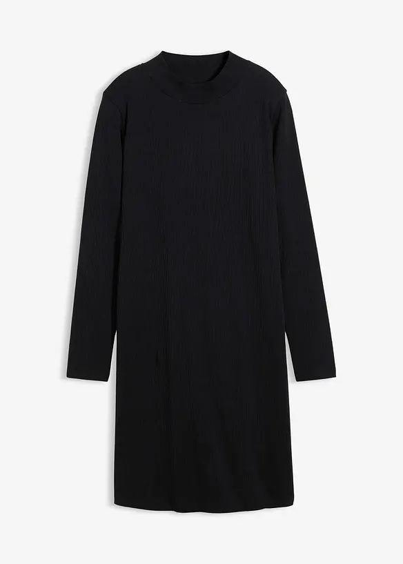 Jersey jurk met opstaande kraag, bonprix