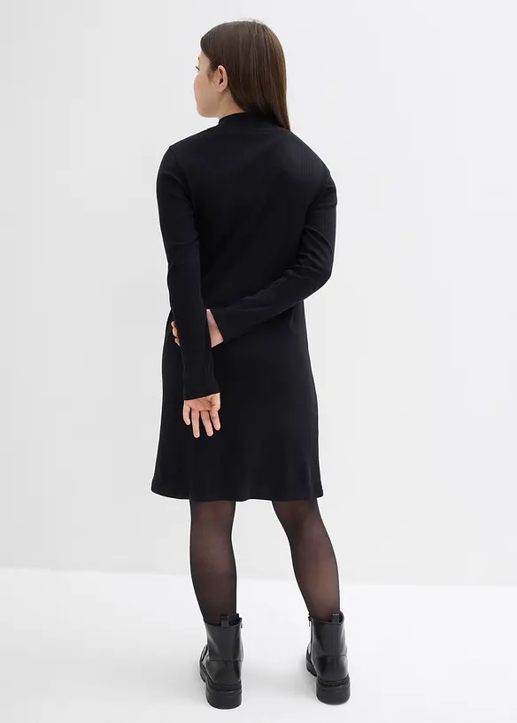 Jersey jurk met opstaande kraag, bonprix