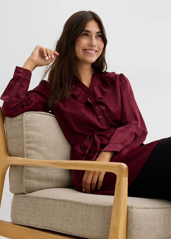 Zwangerschapsblouse van zacht satijn, bonprix