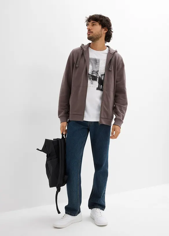 Hoodie met ritssluiting, bonprix