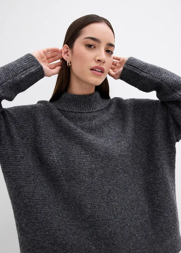 Trui met wol en een asymmetrische onderkant, bonprix
