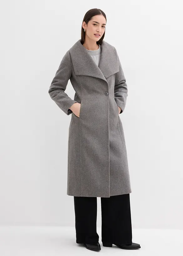 Lange jas in wollook, bonprix