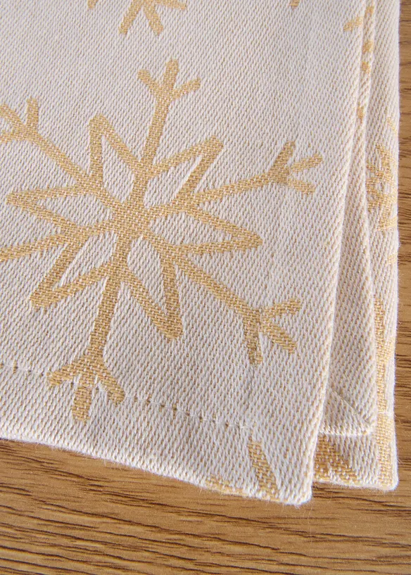 Jacquard stoffen servetten van biologisch katoen (set van 2), bonprix