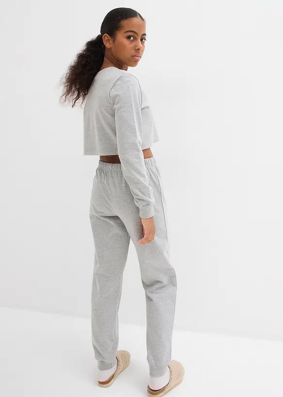 Huispak met een kort sweater in een zachte katoenmix, bonprix