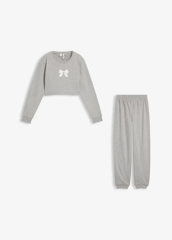 Huispak met een kort sweater in een zachte katoenmix, bonprix