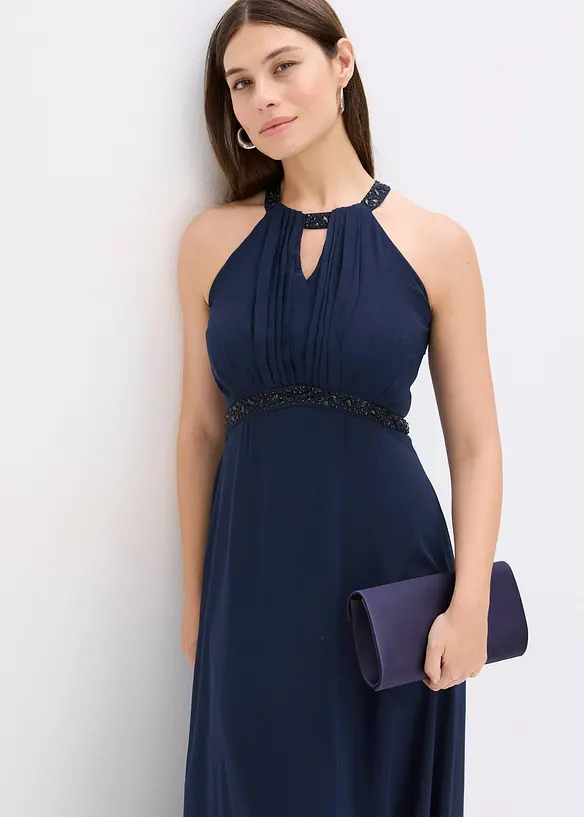 Maxi jurk met parelapplicatie, bonprix